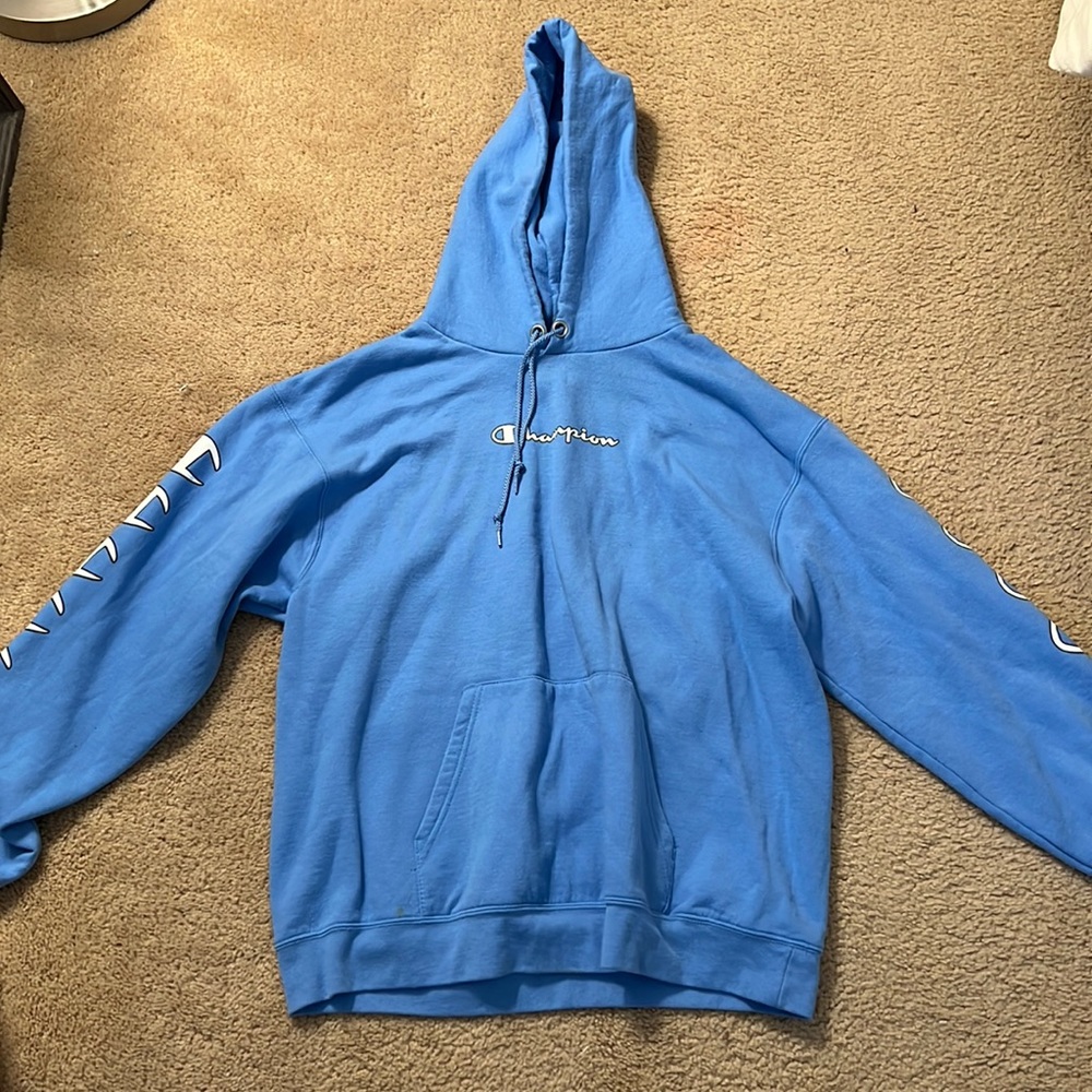 Blue champion hoodie